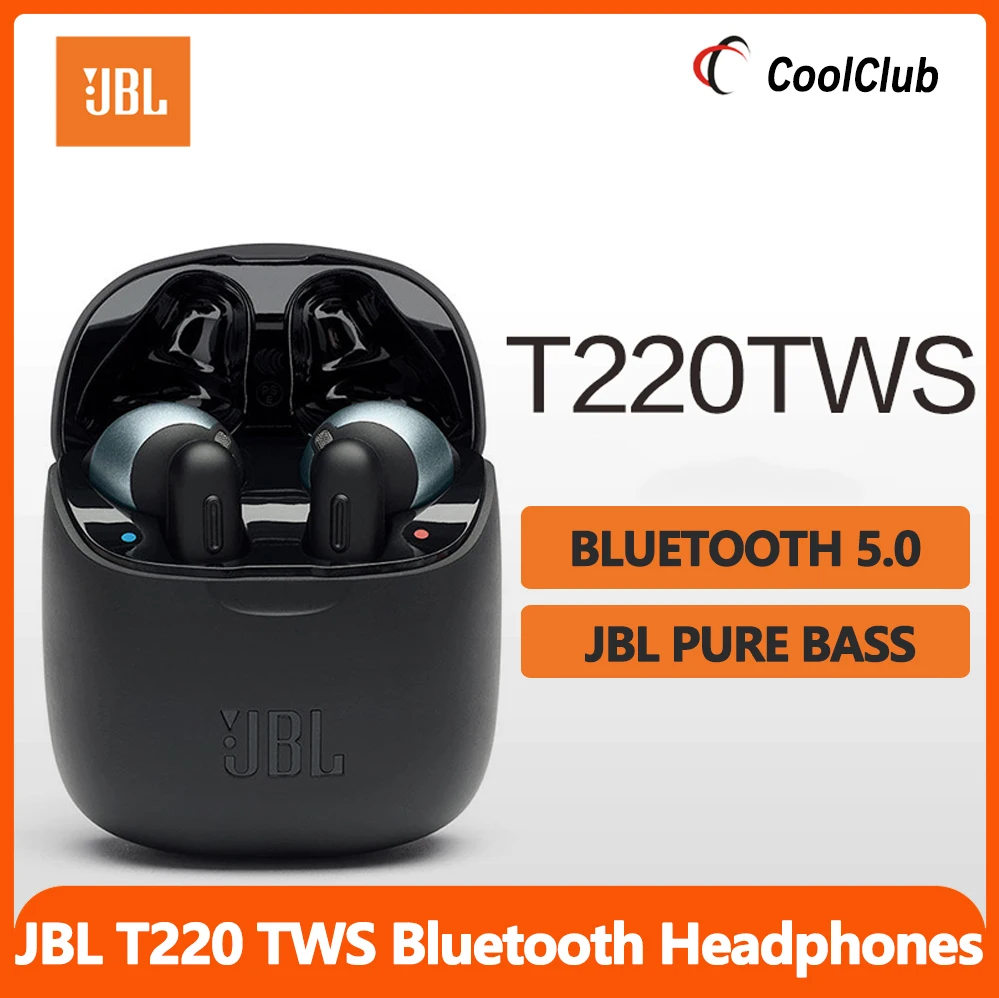 JBL T220tws True Wireless Bluetooth Headset Mobile Phone Universal Stereo Call Mini Stealth Super Long Battery Life Sports