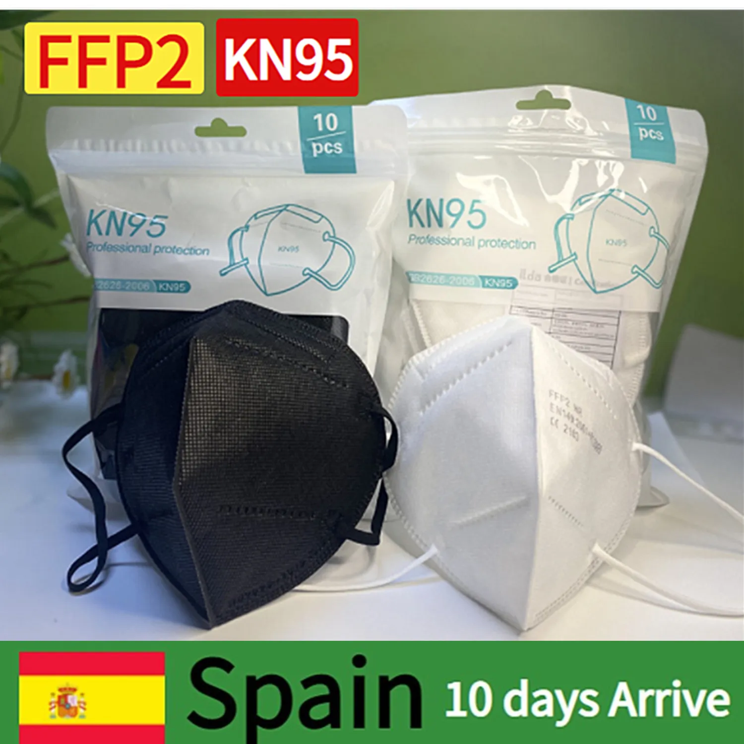 10-100 PCS MASK KN95 Mascarillas FFP2 FPP2 Reusable Face Mask 5 Layers Filter Respirator mask Protective Hygienic Adult Masks CE