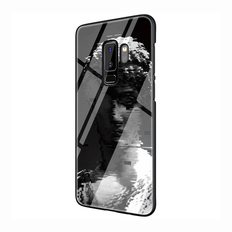 EWAU абстрактные глюк закаленное Стекло чехол для телефона для samsung S7 край S8 S9 S10 Note 8, 9, 10, плюс A10 20 30 40 50 60 70 - Цвет: G11