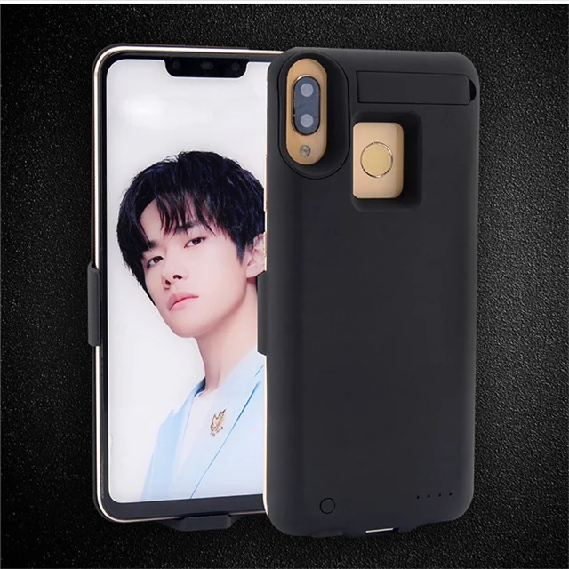 KQJYS 6500 мАч чехол для внешнего аккумулятора для Xiaomi Redmi Note 7 модный портативный чехол для зарядки аккумулятора чехол для резервного аккумулятора - Цвет: Black
