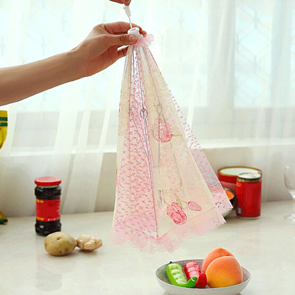 Food Cover Folding Anti-fly Dustproof Mesh Food Protective Cover Dining Table Tent kitchen accessories/kitchen gadgets 75x30cm