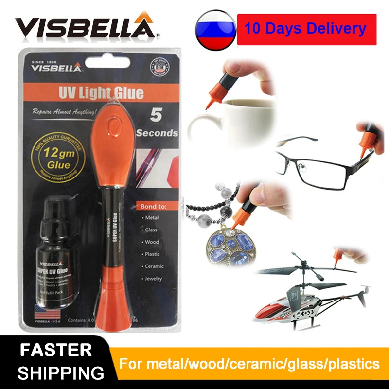VISBELLA новинка 5 секунд фиксация УФ жидкий светильник клей ручка супер питание