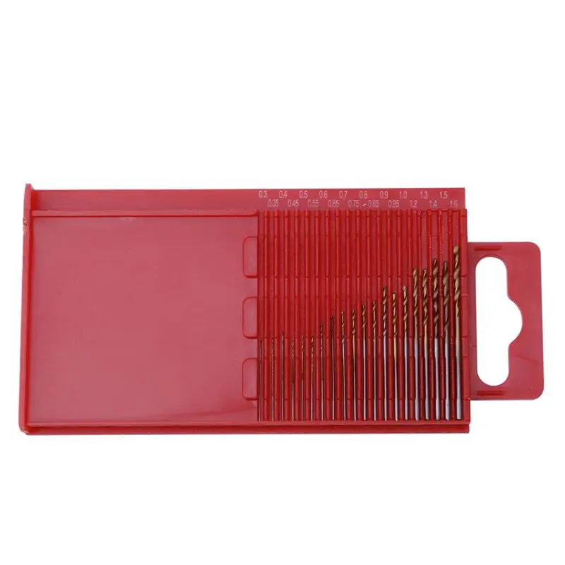 

20Pcs/Set Micro HSS Twist Drill Bit Set Mini 0.3mm-1.6mm Model Crafts with Case