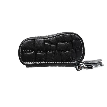 

Genuine Leather Keychain Bag Wallet for Women Men Purse Car key Bag High Quality Design Fashion Wallet Key bag Large Capacity