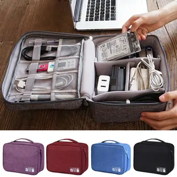 

Travel Storage Bag Kit Data Cable U Disk Power Bank Electronic Accessories Digital Gadget Devices Divider Organizer Containers