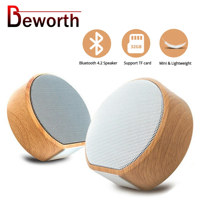 Текстура древесины Bluetooth Динамик Портативный мини сабвуфер аудио подарок стерео