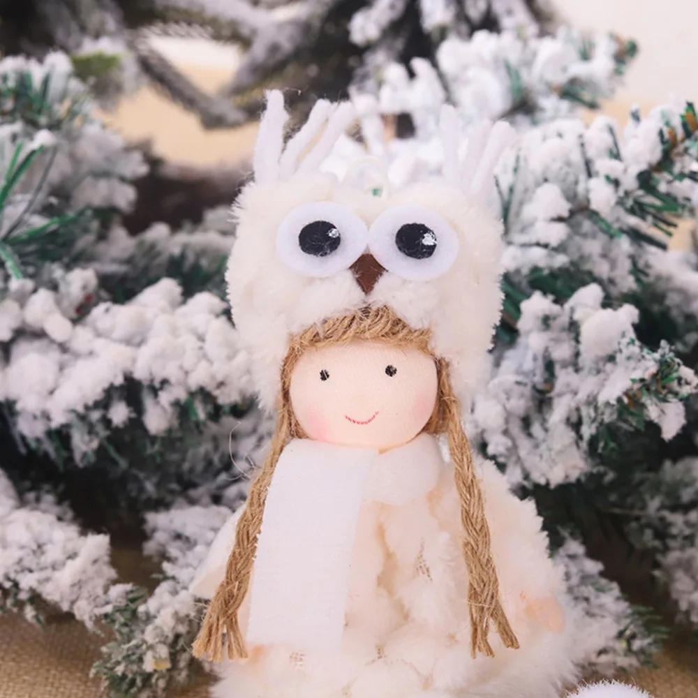 Рождественский милый ангел, плюшевый кукольный орнамент, вечерние, XmasTree, Рождественское украшение для дома, год, weihnachtsdekoration#35