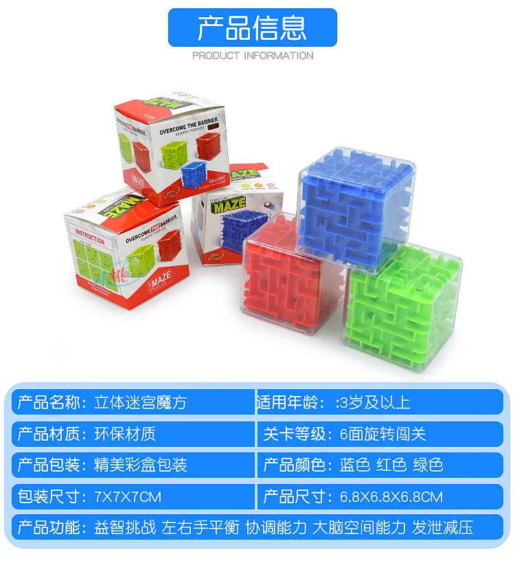 3D лабиринт Кубик Рубика Детский развивающий Раннее детство лучший ручной мозговой шарикоподшипник монета банк Perplexus Кубик Рубика