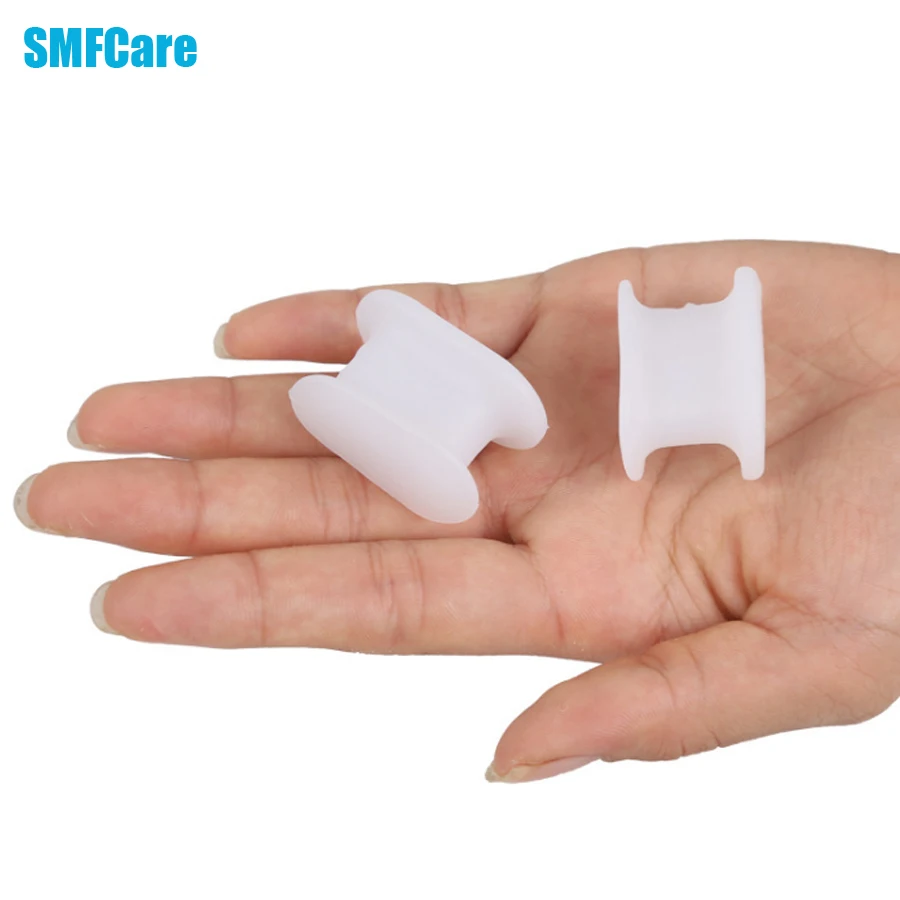 2Pcs Toe Finger Separator Silicone Gel Braces Supports Tools Bunion Guard Foot Hallux Valgus Feet Care Massager Z54201