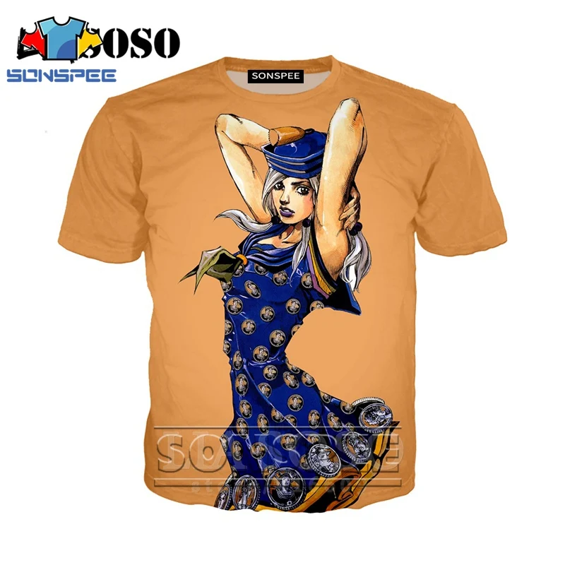 Аниме 3d печать футболка joJo для мужчин женщин homme необычный Adventur модная футболка футболки с забавным принтом Забавные Рубашки homme футболка A04 - Цвет: 20