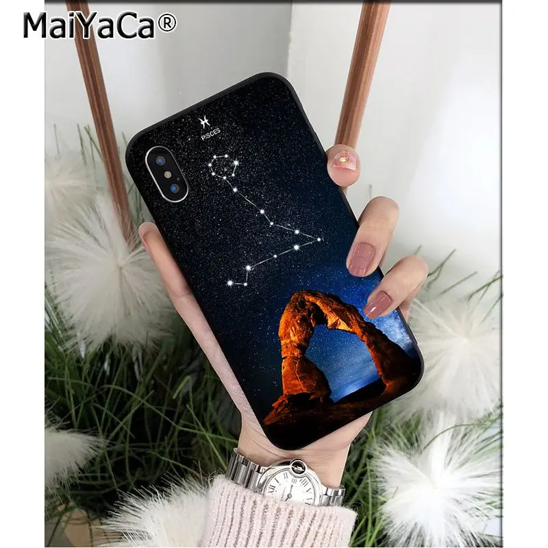 MaiYaCa Знак зодиака Созвездие звезды горы ТПУ мягкий чехол для телефона iPhone 5 5Sx 6 7 7plus 8 8Plus X XS MAX XR 11 11pro max - Цвет: A2