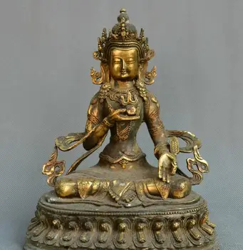 

Collect Chinese Tibet Buddhism old Bronze Guanyin Avalokitesvara Buddha Statue