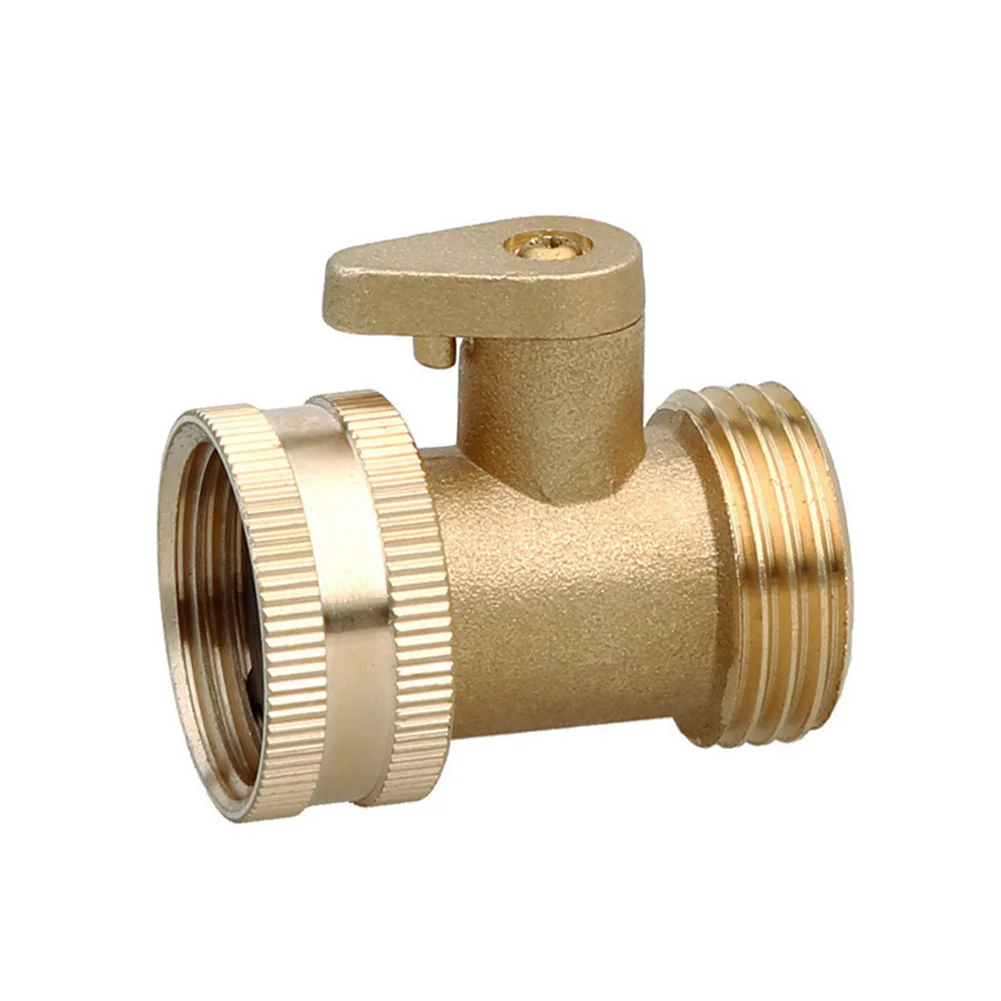 3/4Inch Garden Hose Water Pipe Connector Brass Valve Faucet Taps Splitter With Shut Off Switch US/EU DC112