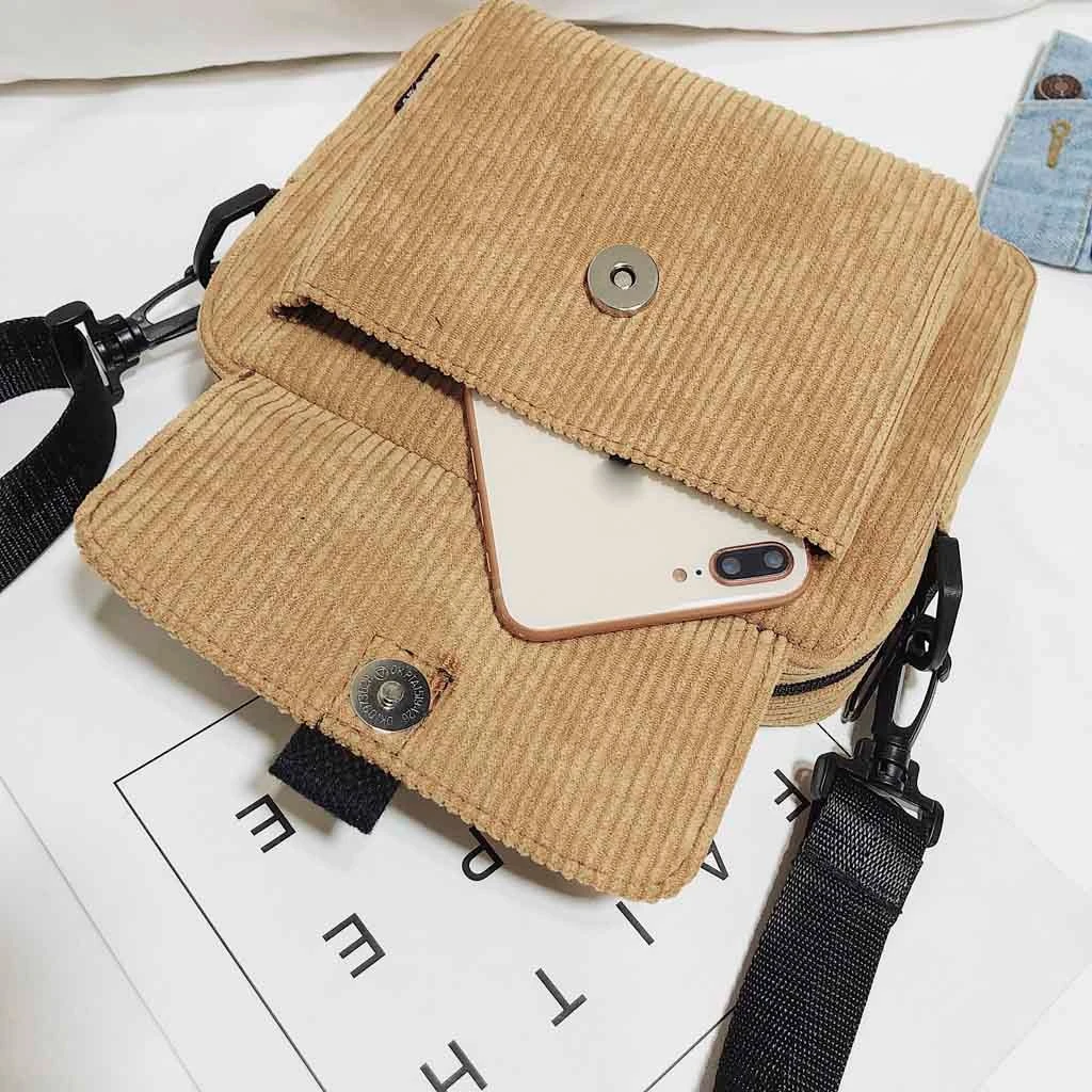 Aelicy Messenger Package New Fashion Women Corduroy Female Bag Female Phone Bag Shoulder Bag For Ladies Bolso Mujer 1025
