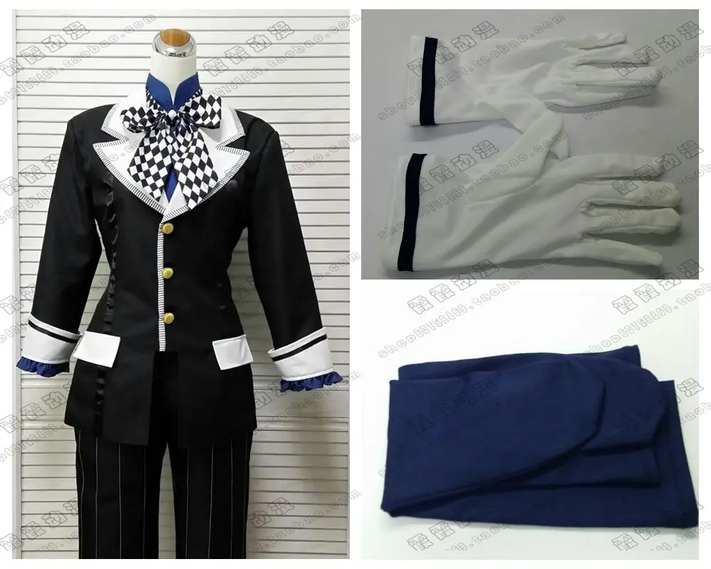Аниме! Анимация Kisaragi Koi Uzuki Arata Satsuki Aoi готические униформы с готическими надписями карнавальный костюм на Хэллоуин