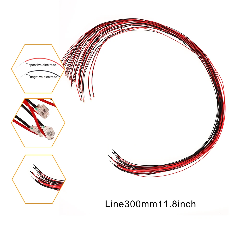 7-Colorful Bling Twinkling Led Lighting Wired Flashing SMD 3V  20mA Lamp Models Train Pre-soldered Micro Litz For Toys 5