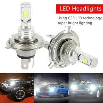

360 Degree Beam Angle 2x H4 6000k 9003 HB2 12V White LED Headlight Bulbs High Low Beam Canbus H4 9003 HB2