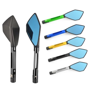 CNC 알루미늄 커스텀 오토바이 백미러, 가와사키 z750, 닌자 250, 혼다 R1, R6, FZ6, 스즈키, 야마하용, 8mm, 10mm