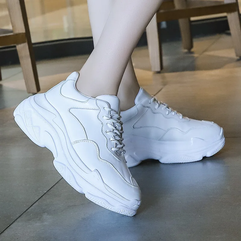

2020 new Spring and autumn fashion comfortable Sneakers Shoes for Women Harajuku Casual Classic Lace Up Platform J13-43
