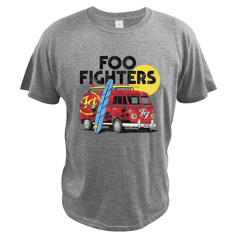 Футболка Foo Fighter рок группы летняя футболка с круглым вырезом для отдыха серфинга