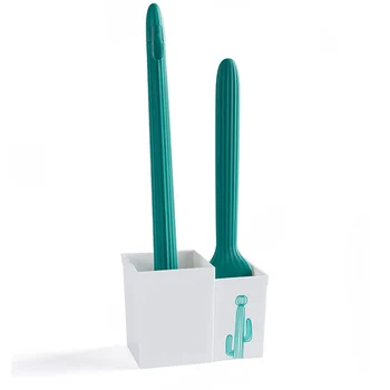 

Square Toilet Brush Holder Set Silicone Bristles Brush For For Toilet Wall Hanging Floor Bathroom Cleaning Tool With Tweezers