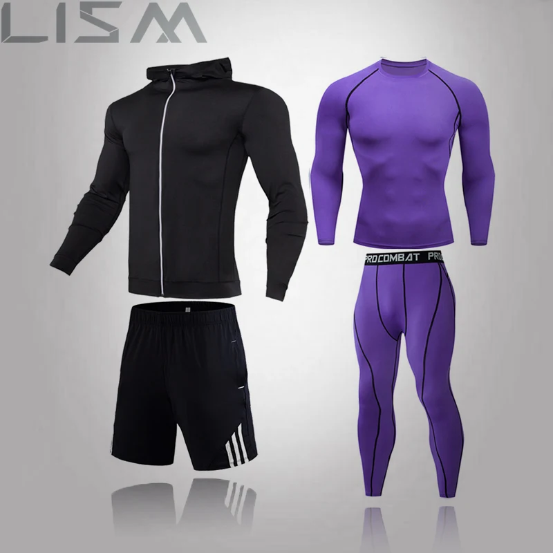 Men's Sportswear Compression Sportswear Quick-Drying Running Suit Clothing Sports Jogging Training Gym Fitness Sportswear Tight long johns target