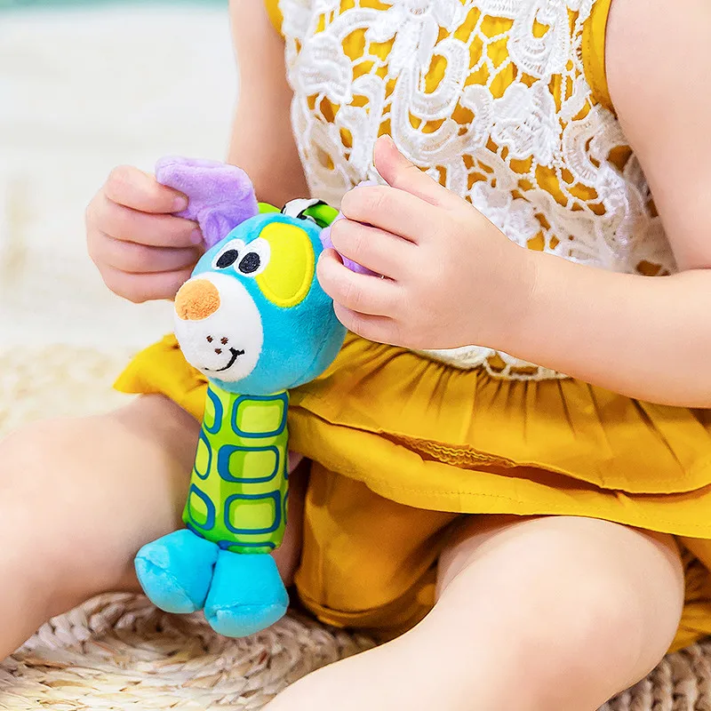 Baby Stroller Plush Toys Plush Bed Hanging Toys Stroller for Dolls Mobile Toy to Crib Rustle Rattle Toys Educational Toys 0-12