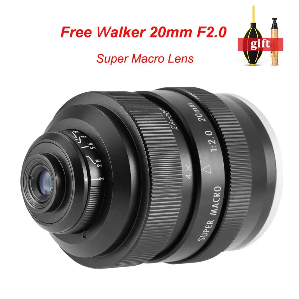 Супер макрообъектив Zhongyi Mitakon 20 мм f/2 4.5X для Canon EF EOS M Nikon F Sony E Pentax K M4/3 Fujifilm X Minolta A