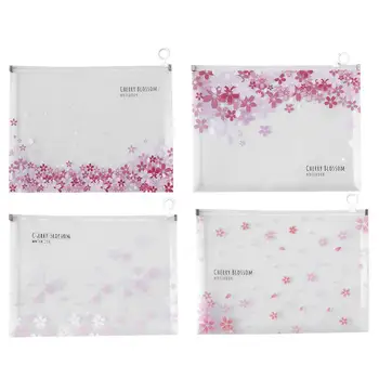 

1 Set 4Pcs Transparent Premium Durable Zip Pouch Bag Eraser Pencil