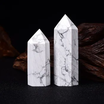 1PC Natural White Turquoise Point Crystal Healing Kallaite Energy stone Natural Quartz Home Decor Reiki Polished Crafts 50-80mm 1