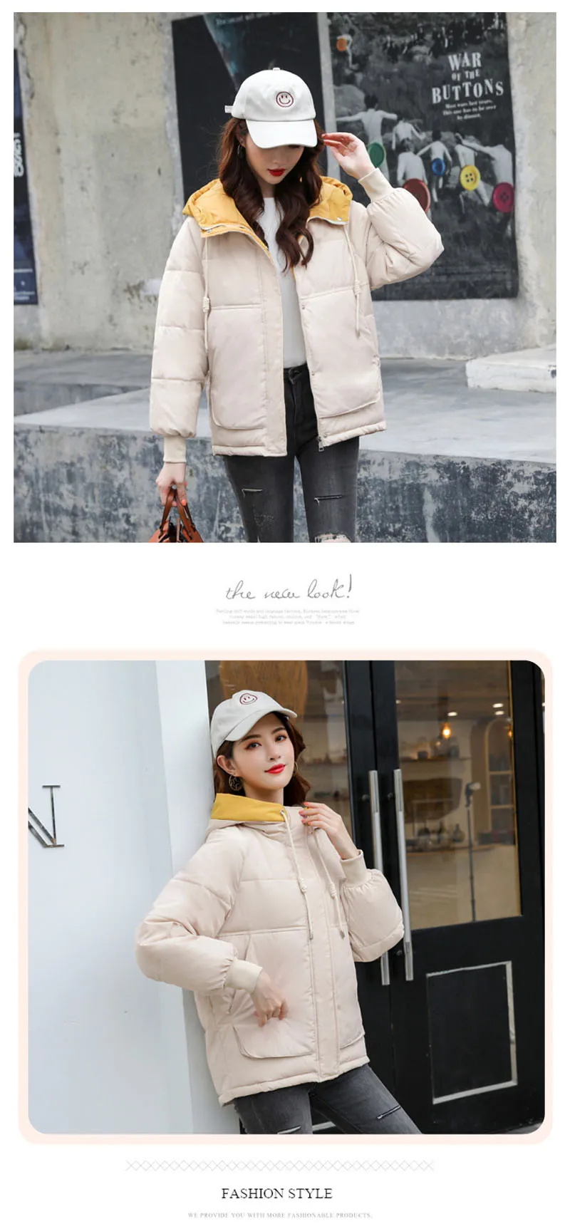 Lucyever Зимний толстый женский пуховик модный с капюшоном для девушек короткое пальто размера плюс теплая хлопковая парка Повседневная Корейская одежда