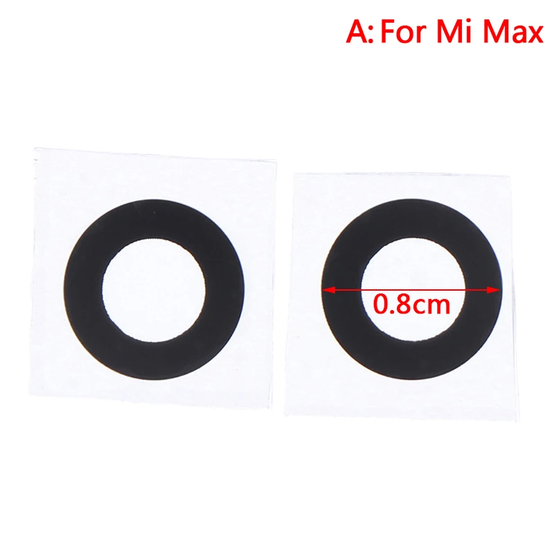 For mi max Задняя Камера Стекло крышка объектива с Стикеры клей для Xiaomi mi Max mi 2, 5, 6, 8, 2 шт./компл - Цвет: For mi max