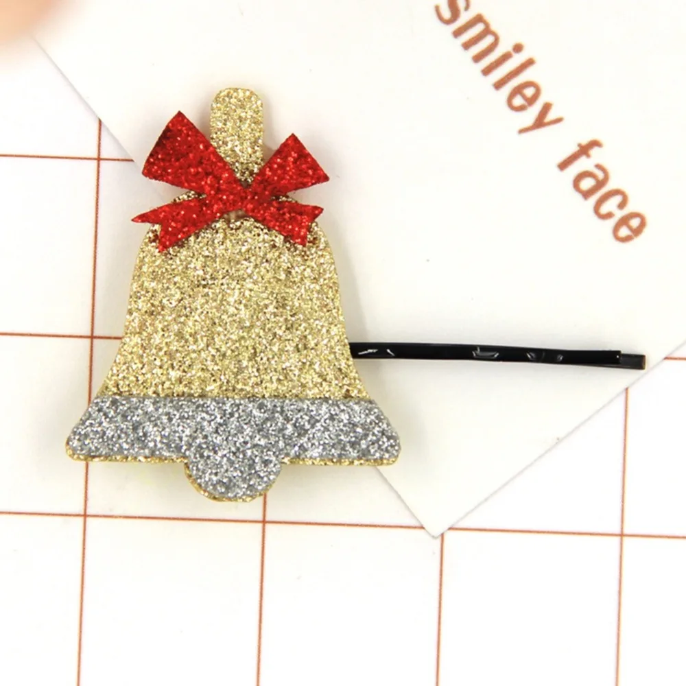 Christmas Girls Hair Accessories Children Christmas Hairpins Cartoon Cute Sequins Hair Clips Baby Christmas Gift