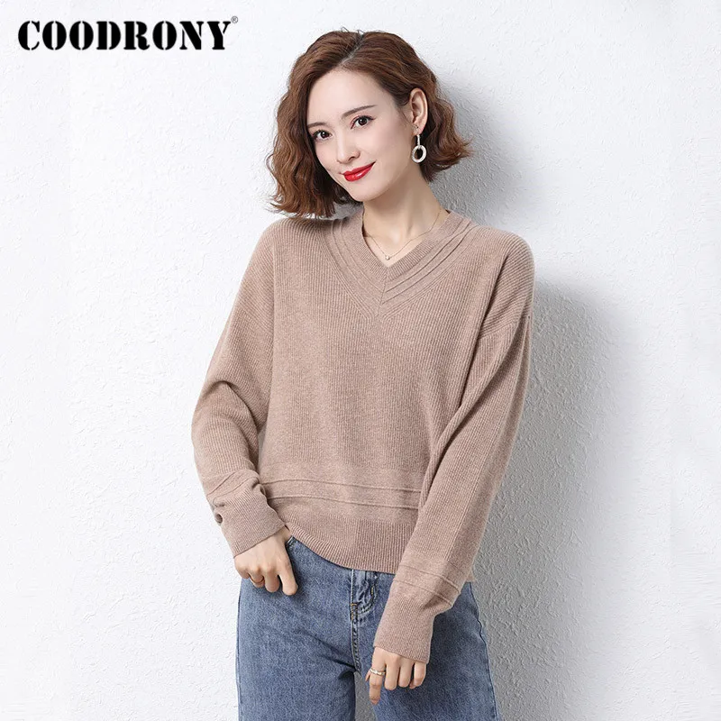 COODRONY Brand New Winter Elegant Slim Female Jumpers 2020 Streetwear Casual Pure Color Basic Pullover Sweaters Women W1140