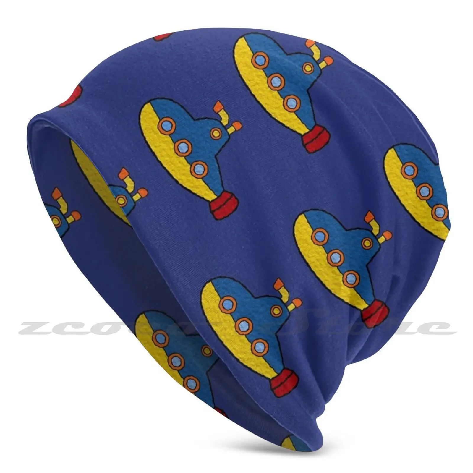 Cappelli In Maglia Con Motivo Personalizzato Giallo Plus Size Berretto Morbido Elastico Giallo Carino Giallo Beatle