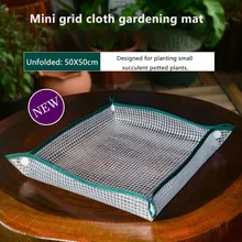

Reusable Repotting Mat Portable Potting Planting Mat Waterproof Transparent Mesh Flower Cushion For Gardening Potted Flower Pot