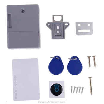 

Punch-free Invisible Intelligent Sensor Drawer Lock File Cabinet Anti-theft Lock Wardrobe Door RFID Lock Au 17 20 Dropship