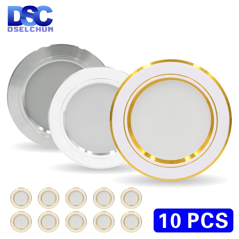 Lot de 5 spots encastrables, led, gu10, 2700K rond blanc