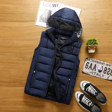 AliExpress мужской стиль жилет плюс хлопок теплый мужской повседневный жилет прямые поставки