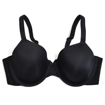 

Vgplay Women Bra Plus Size Thin Padded Underwire Push Up Underwear Fashion Black Cotton Lingerie C-J Cup