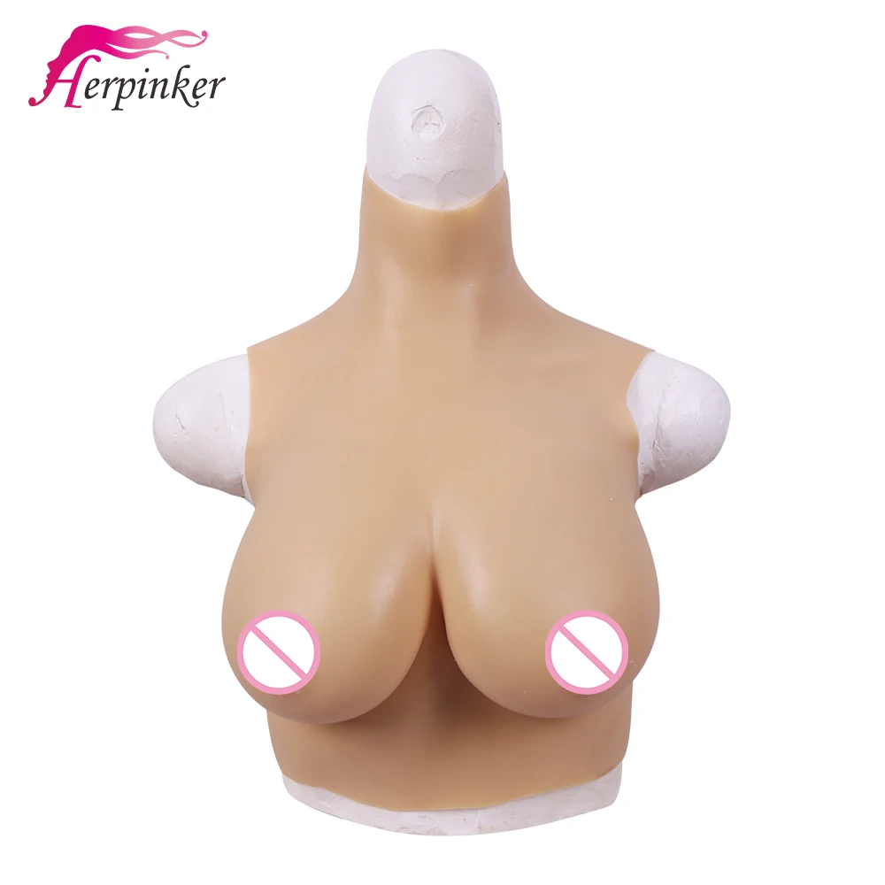 

Herpinker D Cup Realistic Silicone Breast form Artificial Boobs Enhancer breast For cosplay Crossdresser nightclub dancer