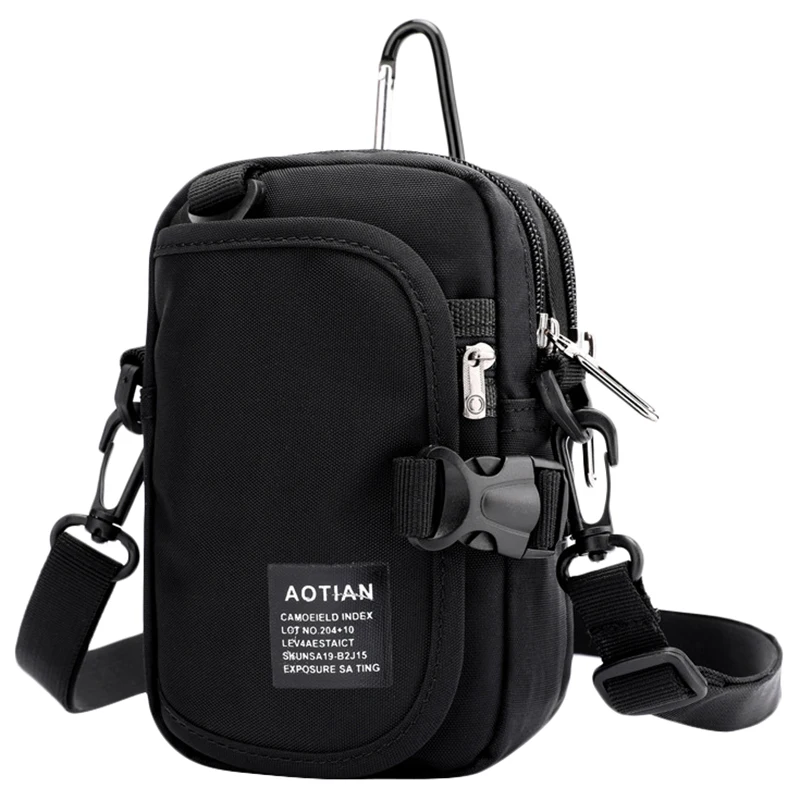 

AOTIAN Men's Small Shoulder Bag Waterproof Portable Casual Travel Card Bag Anti-Theft Male Mini Crossbody Bag