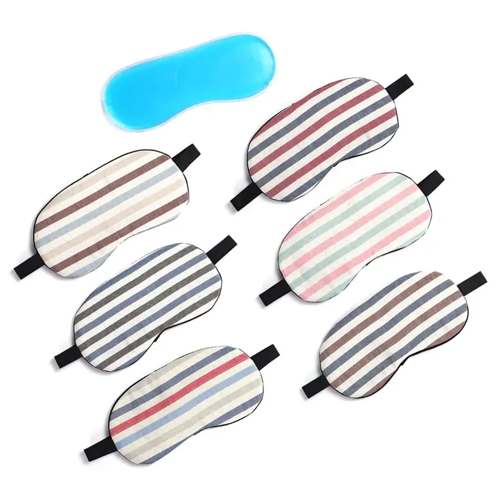 1Pc Creative Funny Cute Stripe Pattern Eye Cover Sleeping Mask Eyepatch Party Travel Relax Band Aid Kids Blindfold | Дом и сад