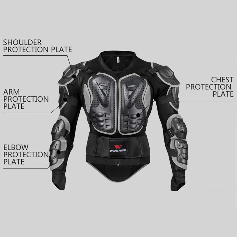 WOSAWE Motorcycle Armor adult Protective Gear GHOST RACING Riding Armor Protector Snowboard Ski Skate Motocross chest back motorcycle armor motorcycle body armor body protector