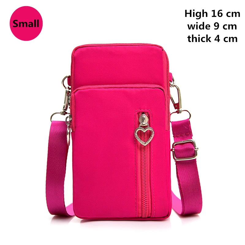Мини-сумка квадратная вертикальная сумка для телефона женская сумка-мессенджер многофункциональная спортивная сумка на одно плечо через плечо висячая сумка на шею - Цвет: small size
