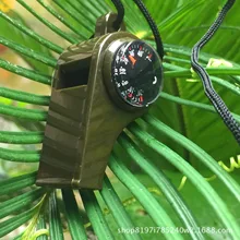 На открытом воздухе принадлежности «Три в одном» свисток с направляющей и Температура 3-в-1 свисток аварийный свисток