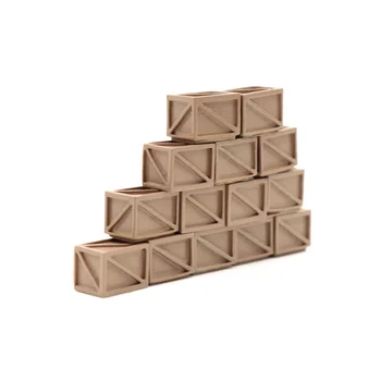 

Toys HO 1:87 Model Simulation Cargo Box Wooden Frame Box Cargo Train Model Scene Station Rail Side Decoration Collection 10pcs