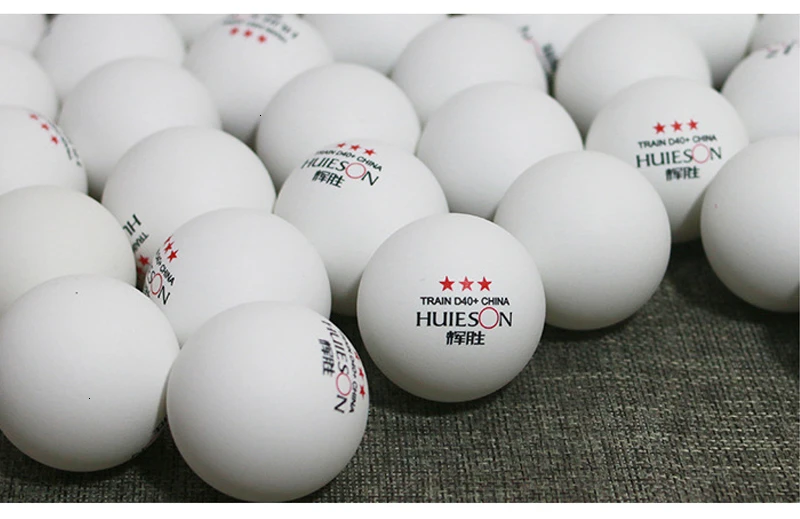 Huieson 50 шт./упак. профессия обучение Прошитые мячи для настольного тенниса ABS Пластик поли для пинг-понга 3-звезда D40+ высокое качество