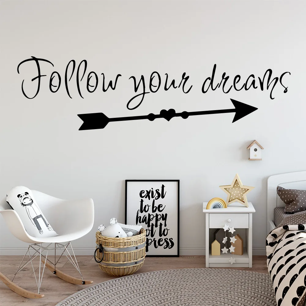 Большой Фотофон Follow your dreams см х 30 декор для детской комнаты съемные настенные