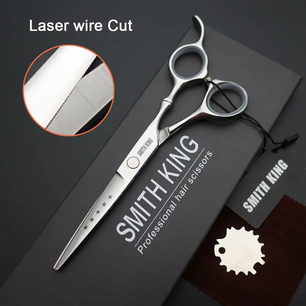 Günstige 6 inch 7 inch Friseur schere Scheren, laser draht Schneiden schere Feine gezackten klinge Nicht slip design!